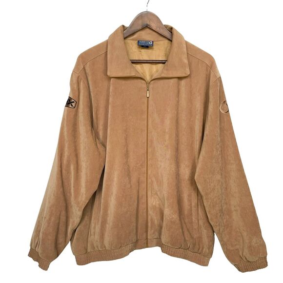 Sunderland of Scotland Full Zip Bomber‎ Jacket Men Size XL Brown Made in USA - Picture 1 of 13